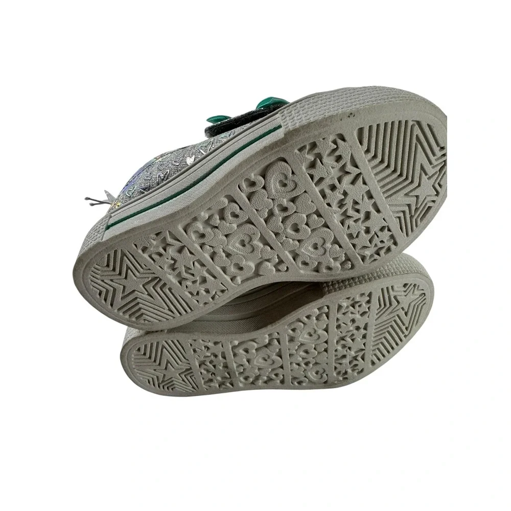 S Sport by Skechers Kelsi Rhinestone Bow Sneakers Lights Toddler Girl Size 5 NWT